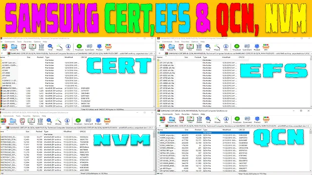 SAMSUNG CERT,EFS & QCN, NVM FILES Collection Free Download