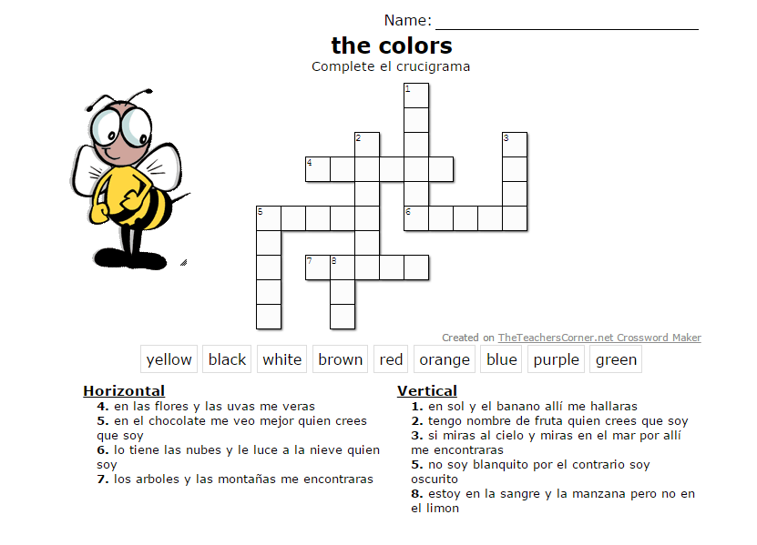De Color Negro Azulado Crucigrama cadake.blogspot.com