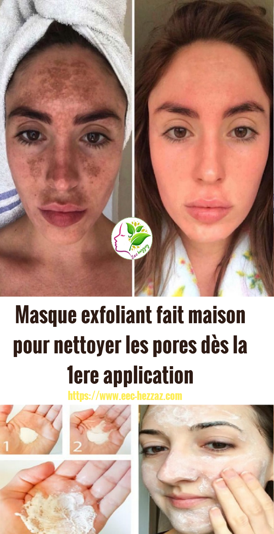 Masque exfoliant fait maison pour nettoyer les pores dès la 1ere application