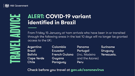 COVID Variant alert and list of countries now barred for arrivals to the UK travel