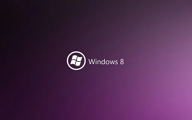 Paarse Windows 8 achtergrond met witte tekst