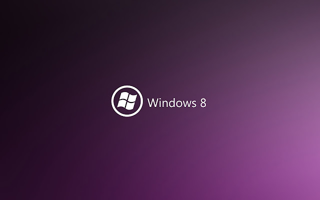 Paarse Windows 8 achtergrond met witte tekst