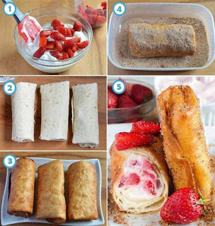  Strawberry Cheesecake Chimichangas