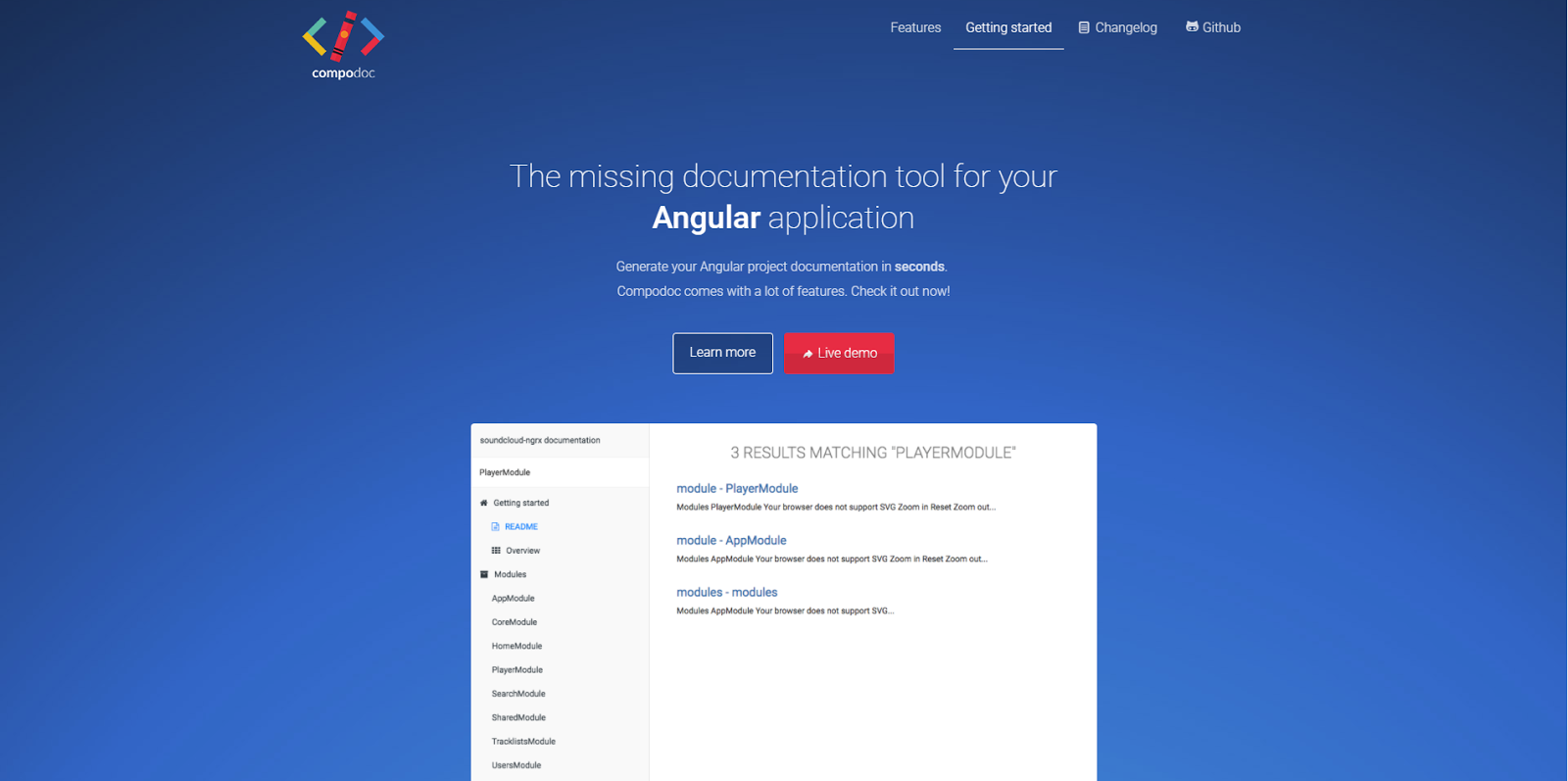 Angular y generación automática de documentación de código.