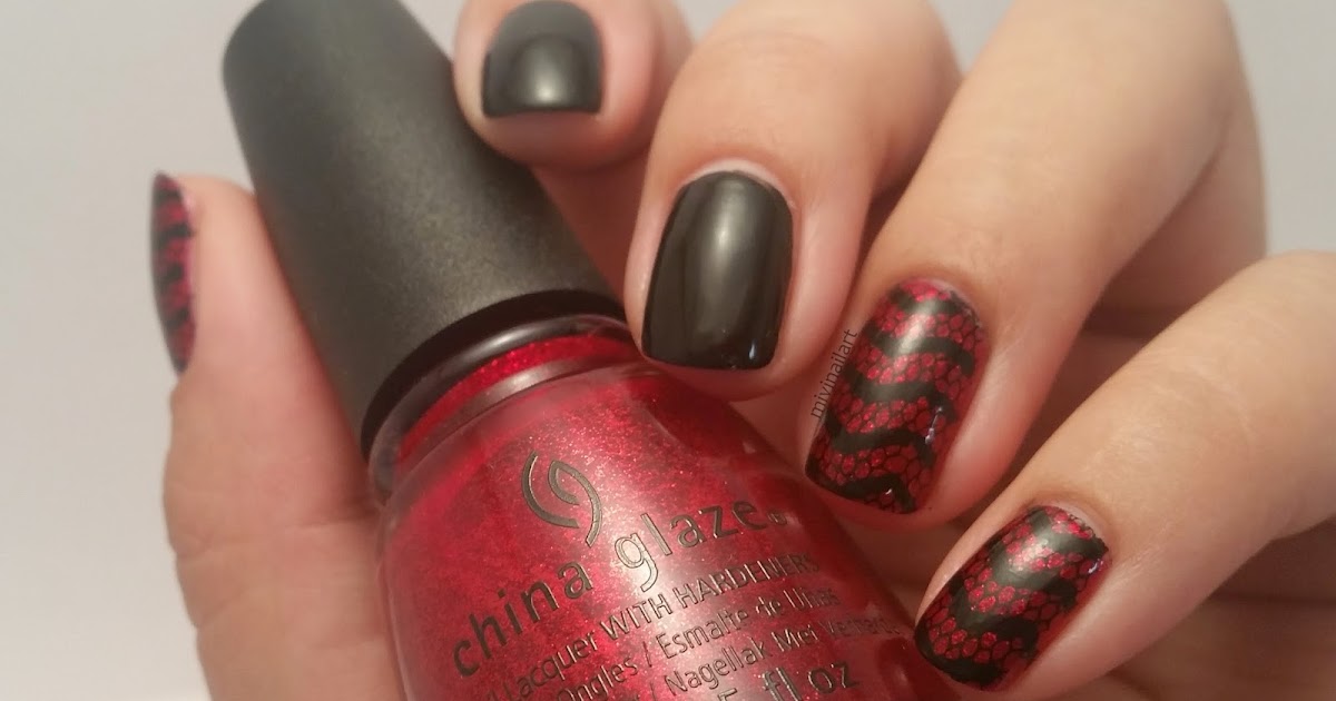 Manicura Ruby Pumps & Black // Reto Colores // Colaboración China Glaze
