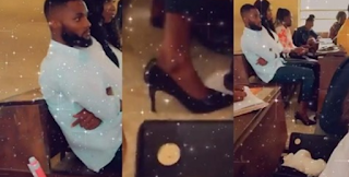 Drama as male student rocks “Koi Koi” shoe to class in Lagos Polytechnic (Video)