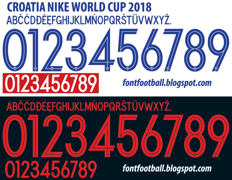 Más temprano Envío Equipo FONT FOOTBALL: Font Vector Nike Croatia World Cup 2018 kit