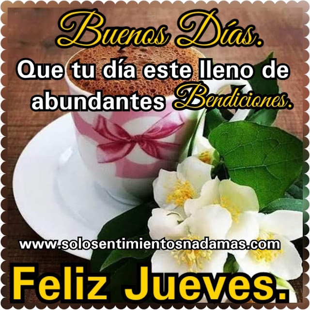 Feliz jueves.