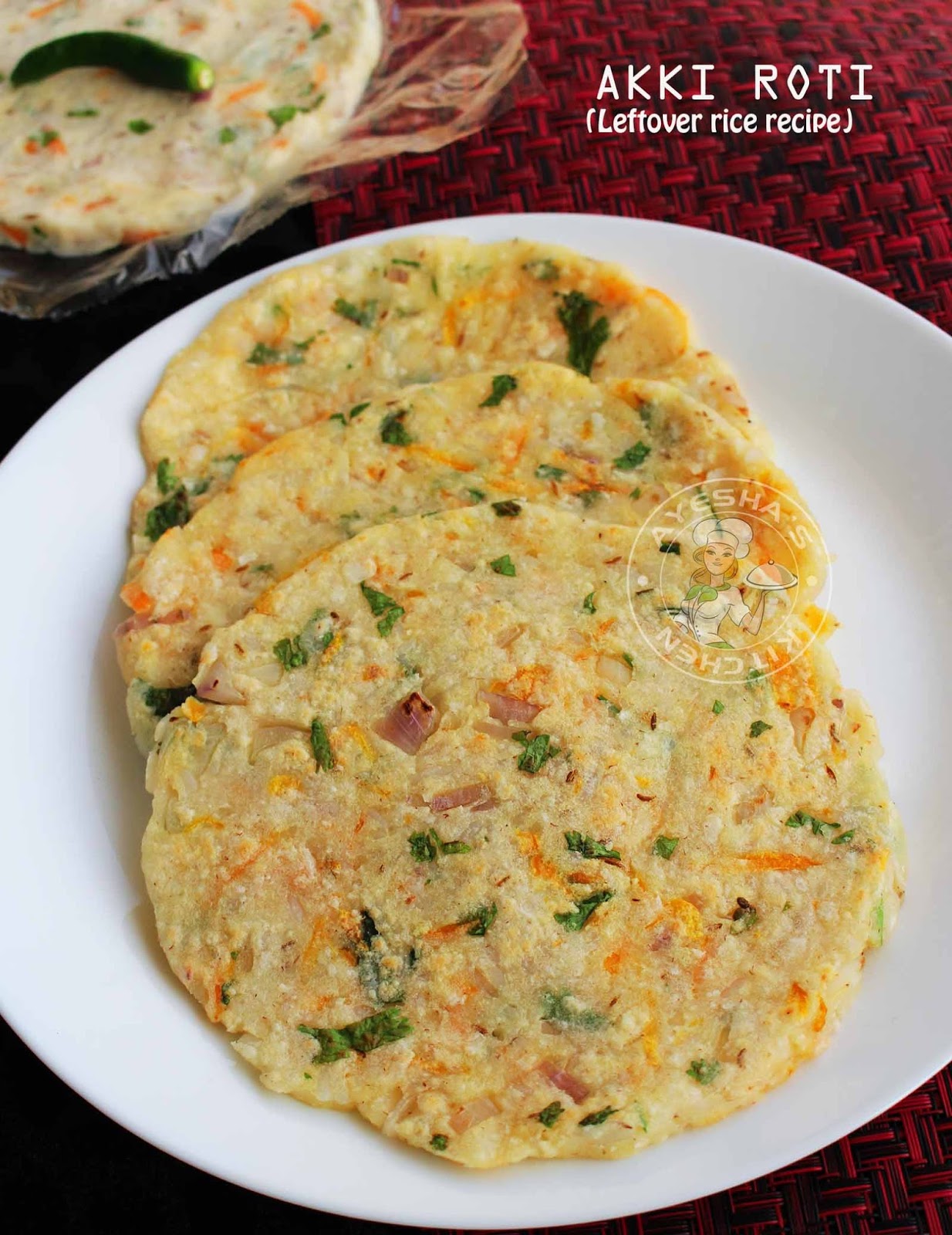 AKKI ROTTTI / LEFTOVER COOKED RICE RECIPES