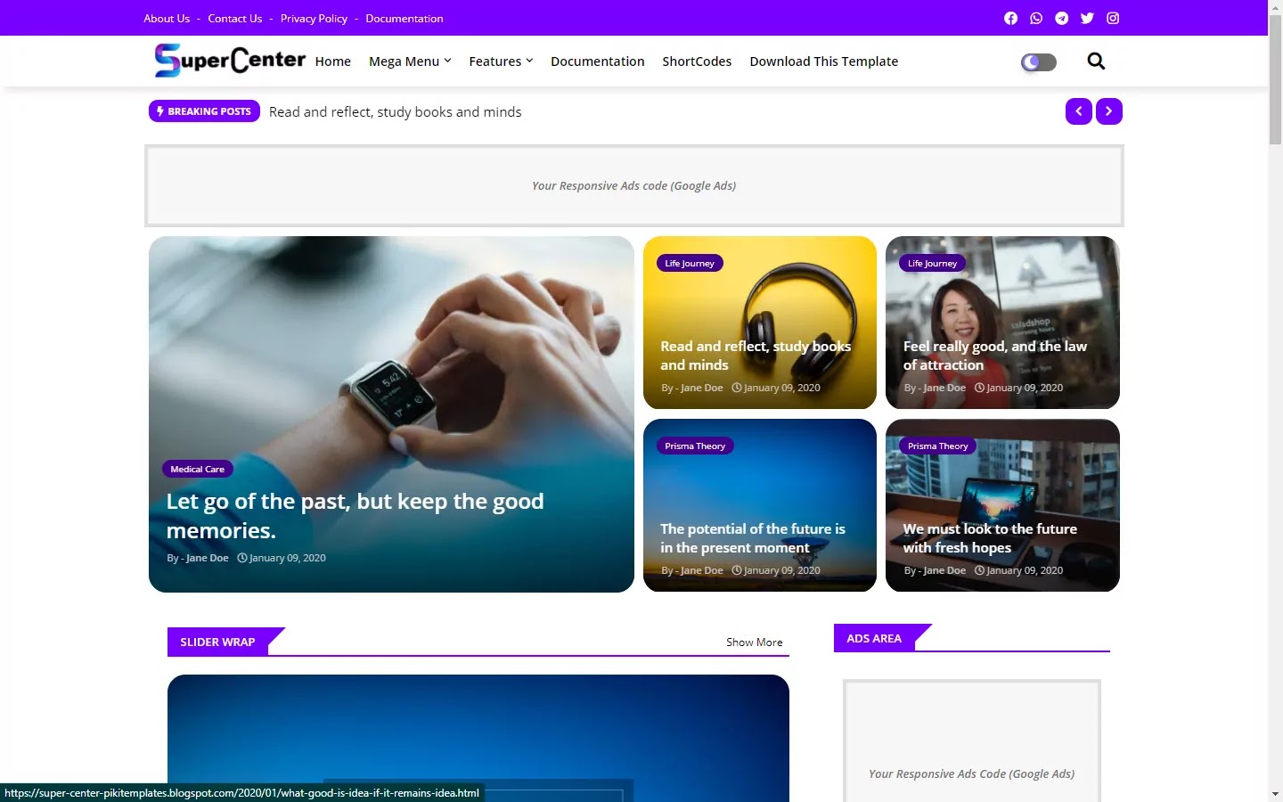 300+ Professional Blogger Templates - Amp, SEO Friendly, Responsive, and Fast Loading Template Super Center - Featured & Article