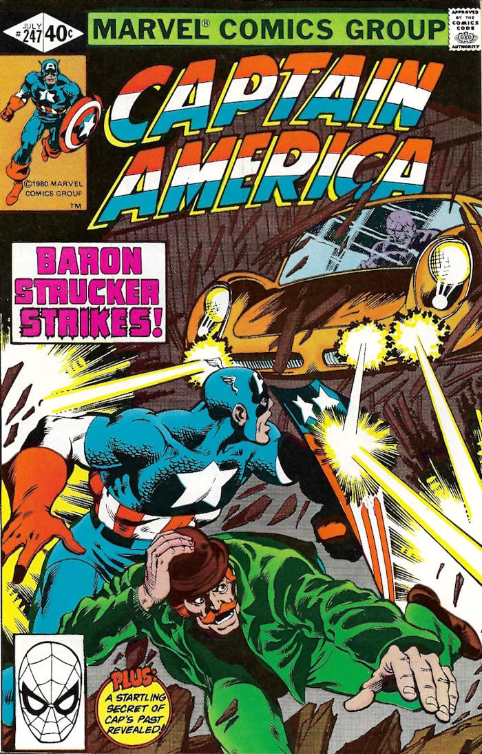 Captain America #247 marvel 1980s bronze age comic book cover art by John Byrne