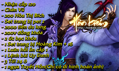 động - >>HOÀNG VŨ<<Opne 21/06 [ HỒN KIẾM ] .Quà facebook hấp dẫn và nhiều hoạt động thay đổi Hotrotanthu