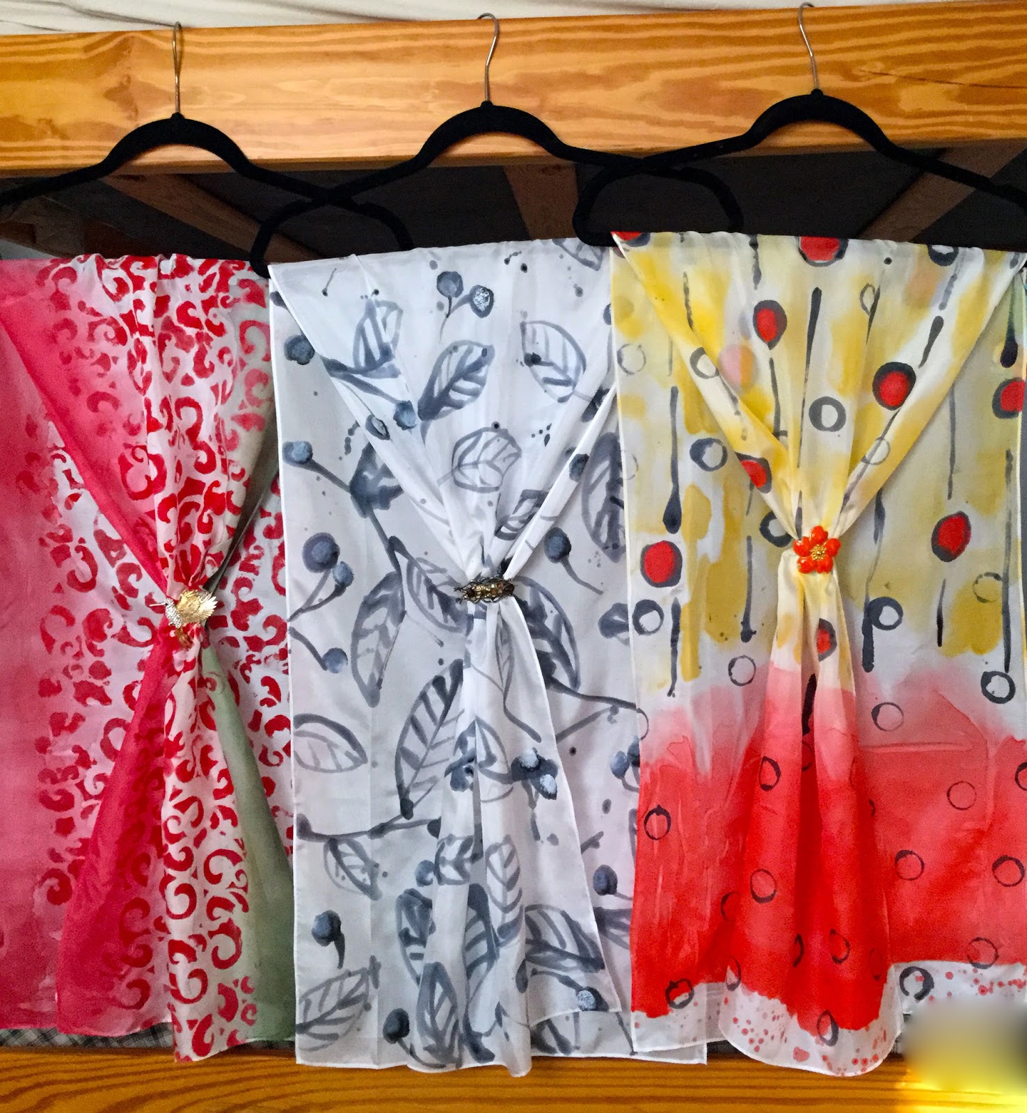 Priti Lathia's Fine Art Hand Painted Silk Scarves