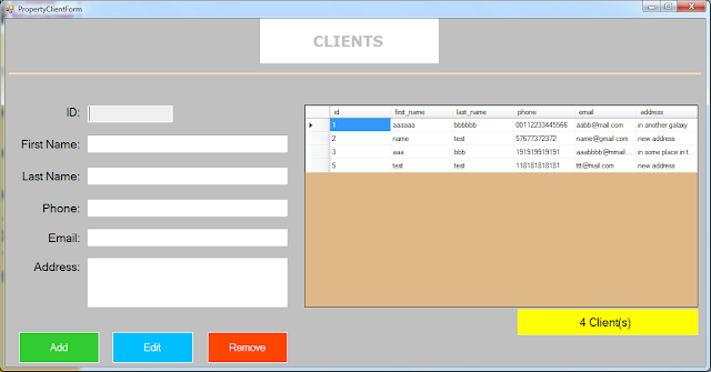 manage clients form