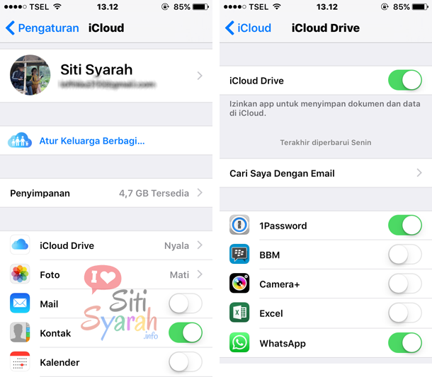 fungsi icloud drive di iPhone