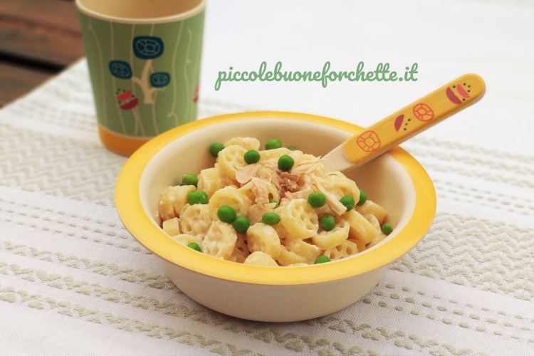 Ricetta con robiola, tonno e piselli per bambini Piccole buone forchette