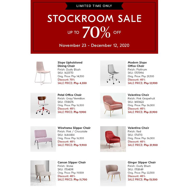 Manila Shopper West Elm Stockroom SALE Dec 2020