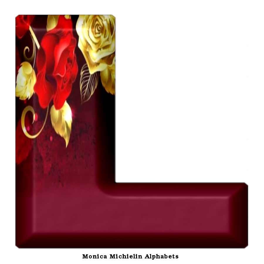 M. Michielin Alphabets: GOLD RED FLOWER ALPHABET LETTER PNG, NUMBER PNG ...