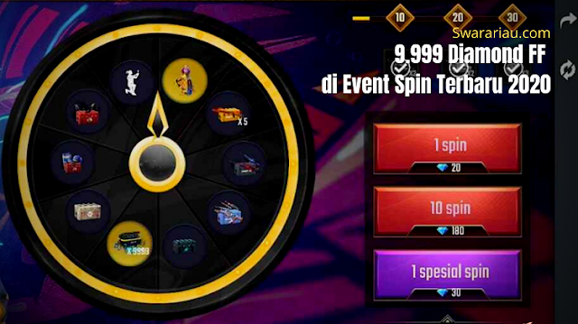 Cara Mendapatkan 9.999 Diamond FF di Event Spin Terbaru 2020