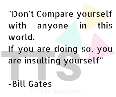 a pic displaying Bill Gates Quote don't compare yourself with anyone