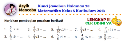 Kunci Jawaban Halaman 28 Matematika Kelas 5 Kurikulum 2013 www.simplenews.me