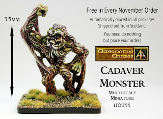 Cadaver Monster free in all orders and event month November 2021