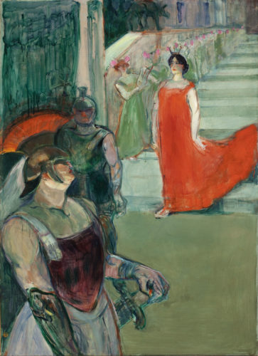 Henri de Toulouse-Lautrec - Messaline descend l’escalier bordé de figurants