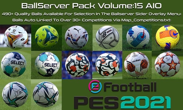 PES 2021 Ball Server Pack V13 AIO by Hawke