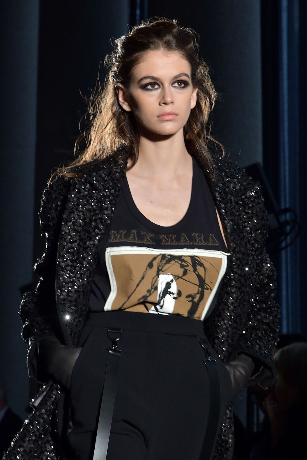 Kaia Gerber Walking the runway for Max Mara fashion show in