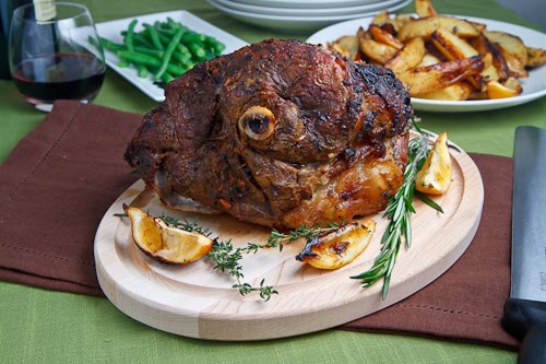 Greek Style Roast Leg of Lamb with Lemon Roasted Potatoes