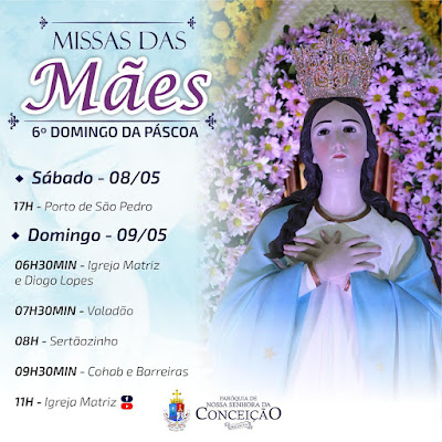 PARÓQUIA DE MACAU – PROGRAMAÇÃO DO DIA DAS MÃES