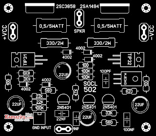 Layout Power amplifier Lapangan SOCL 502