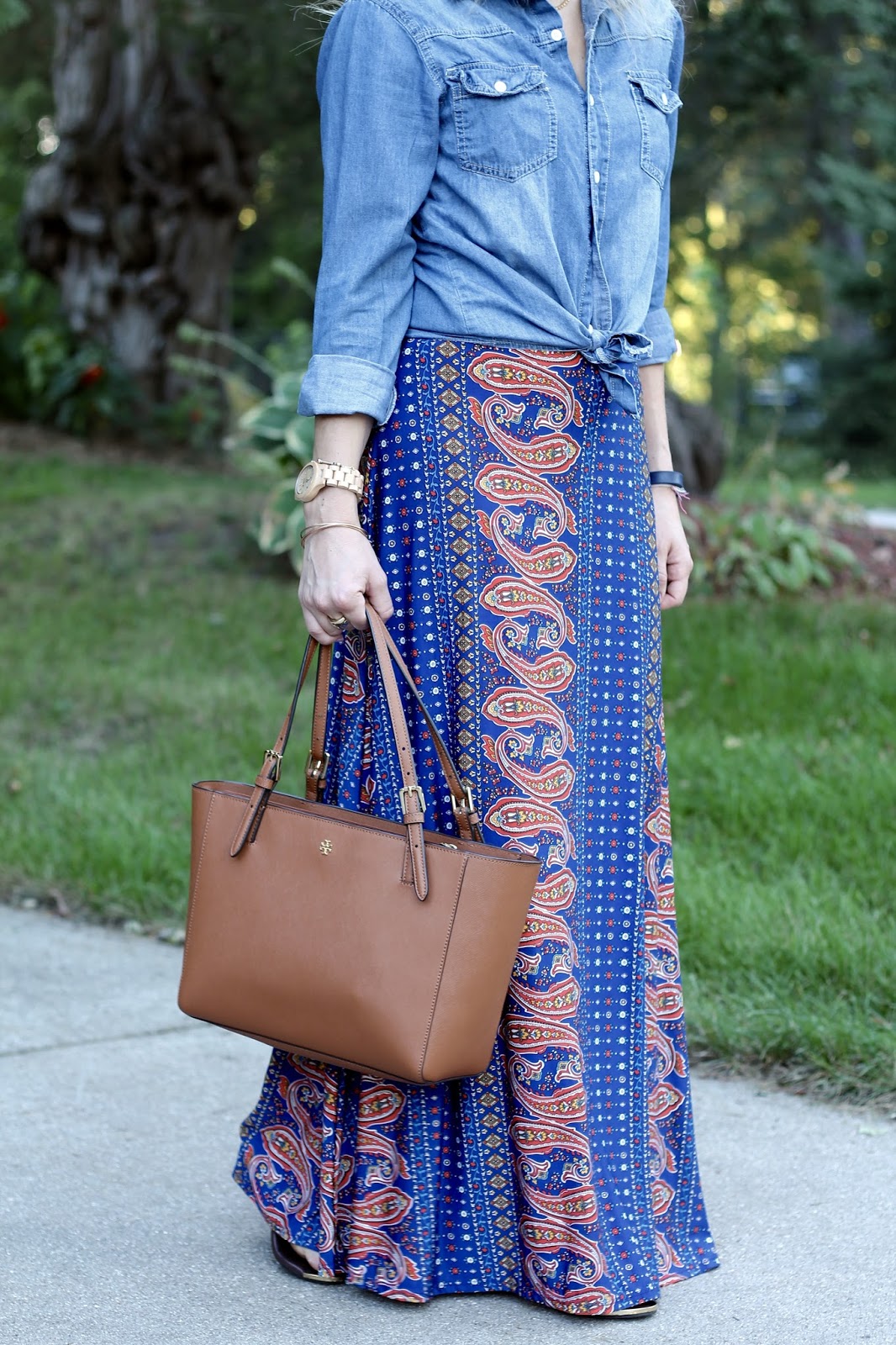 Layered Chambray Top and Maxi Dress - I do deClaire
