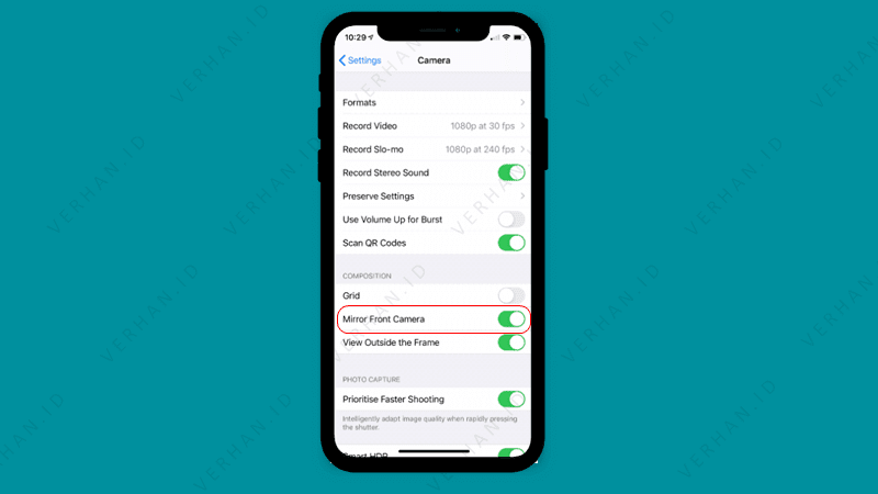 Cara Mengatur Kamera Depan Iphone Yang Terbalik