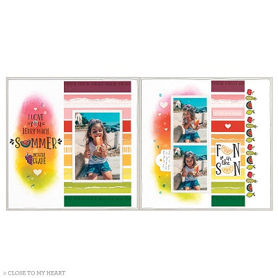 scrapbook layout created with Tutti Frutti Summer