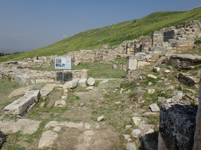 Octagonal Baths building before heading up the stairway at Hierapolis in Pamukkale, Turkey Octagonal Baths building before heading up the stairway at Hierapolis in Pamukkale, Turkey