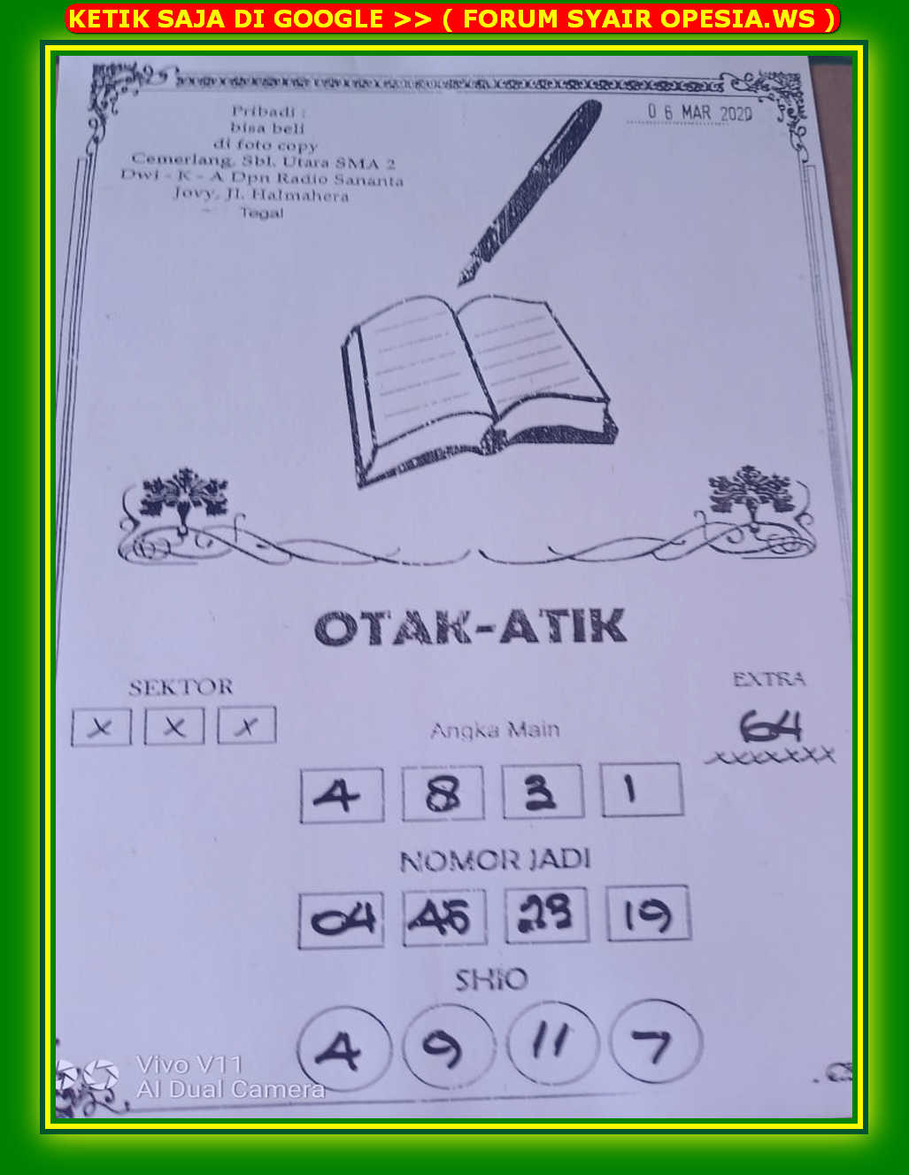 Forum Syair Hk Kode Syair Sgp Hk Sd Motesia