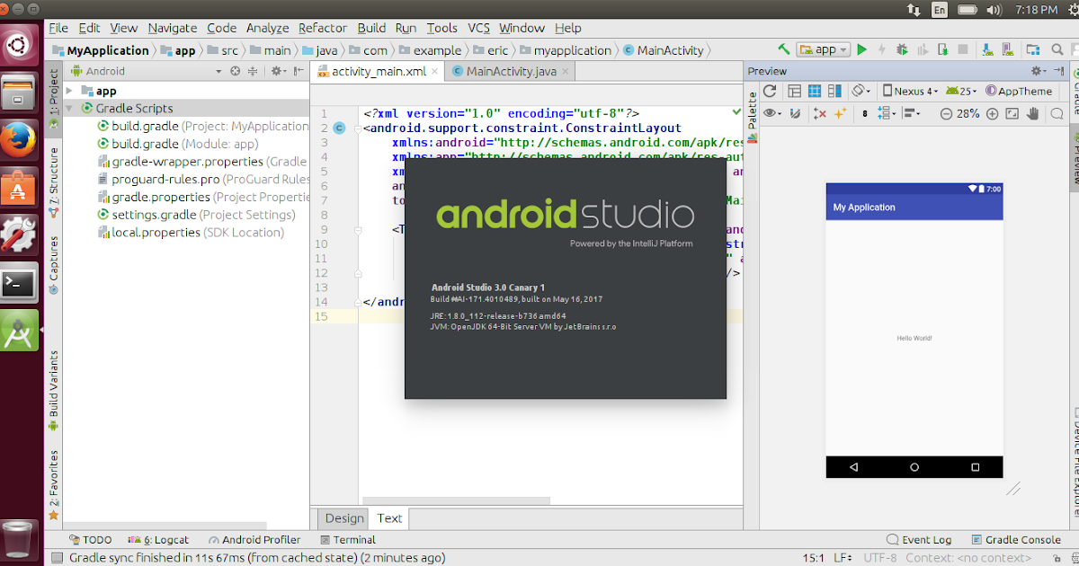 download android studio for ubuntu 15mbps