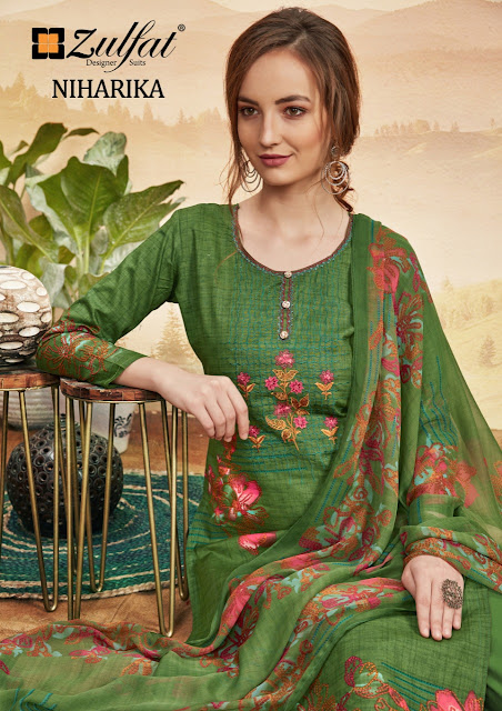 Zulfat Present Niharika Designer Salwar Kameer Collection In Wholesale Rate At Diwan Fashion