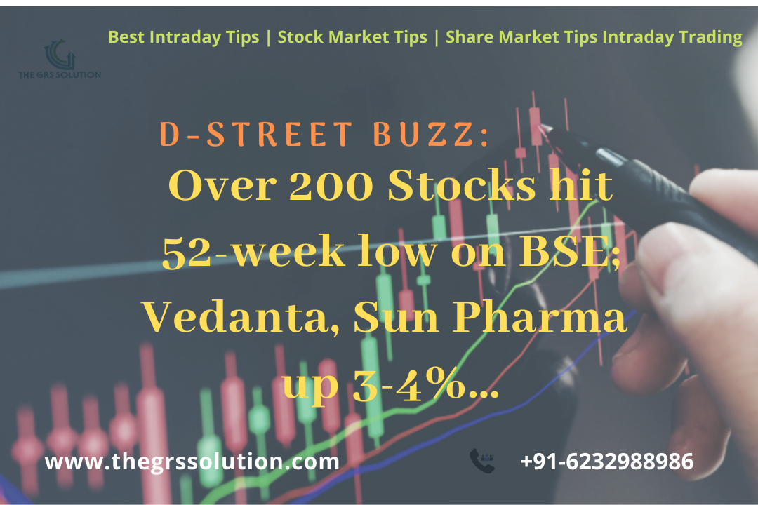 DStreet Buzz Over 200 Stocks hit 52week low on BSE; Vedanta, Sun