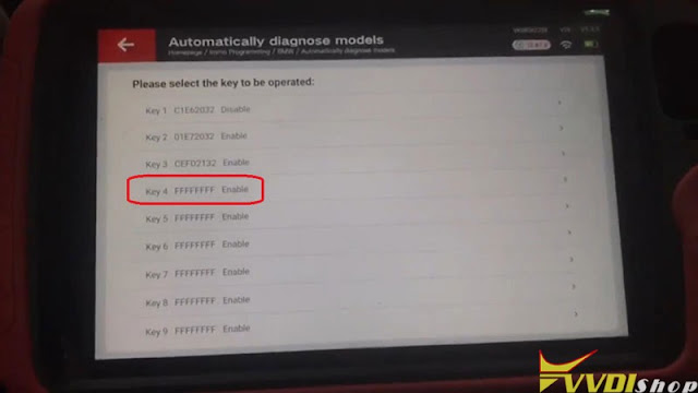 vvdi key tool plus Program BMW 523i CAS4 1L15Y Key 9