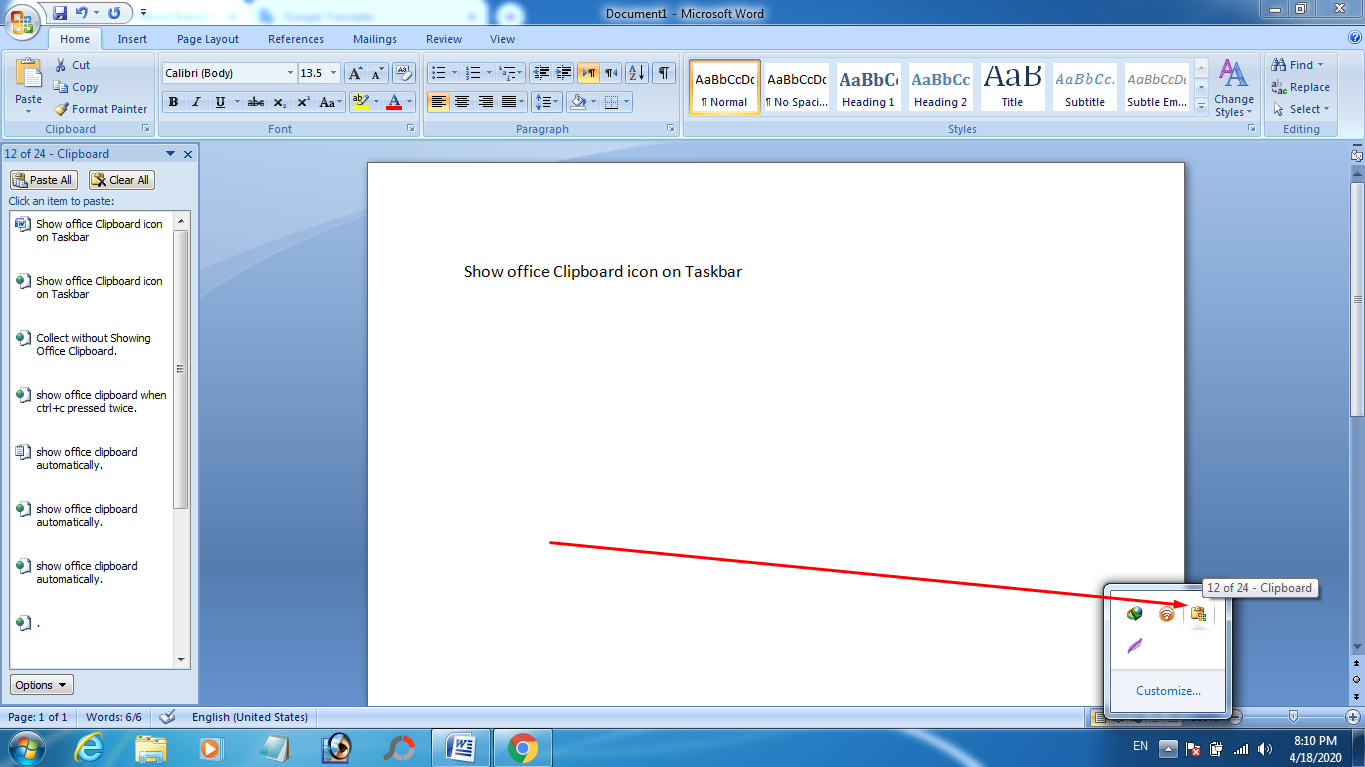 How to Use MS Office Clip Board step by step