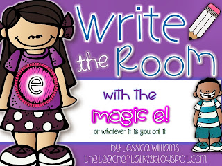 http://www.teacherspayteachers.com/Product/Magic-E-Write-the-Room-1026631