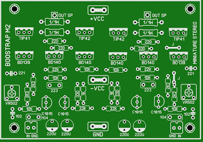 PCB Layout BOOSTRAP M2 Driver Stereo
