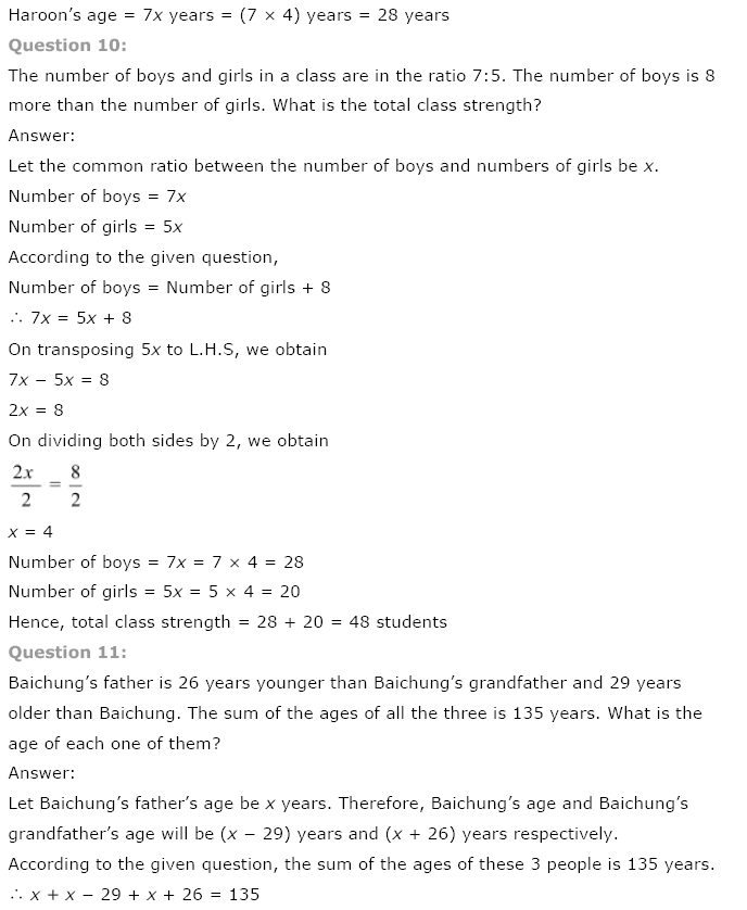 NCERT Solutions for Class 8 Maths Chapter 2 Linear Equations in One Variable