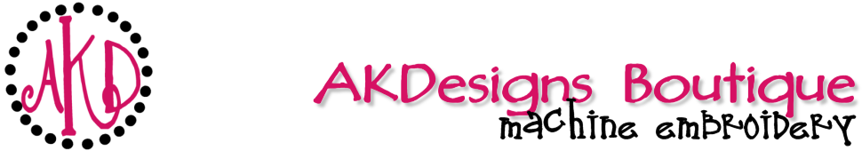 AKDesigns Boutique Machine Embroidery Designs