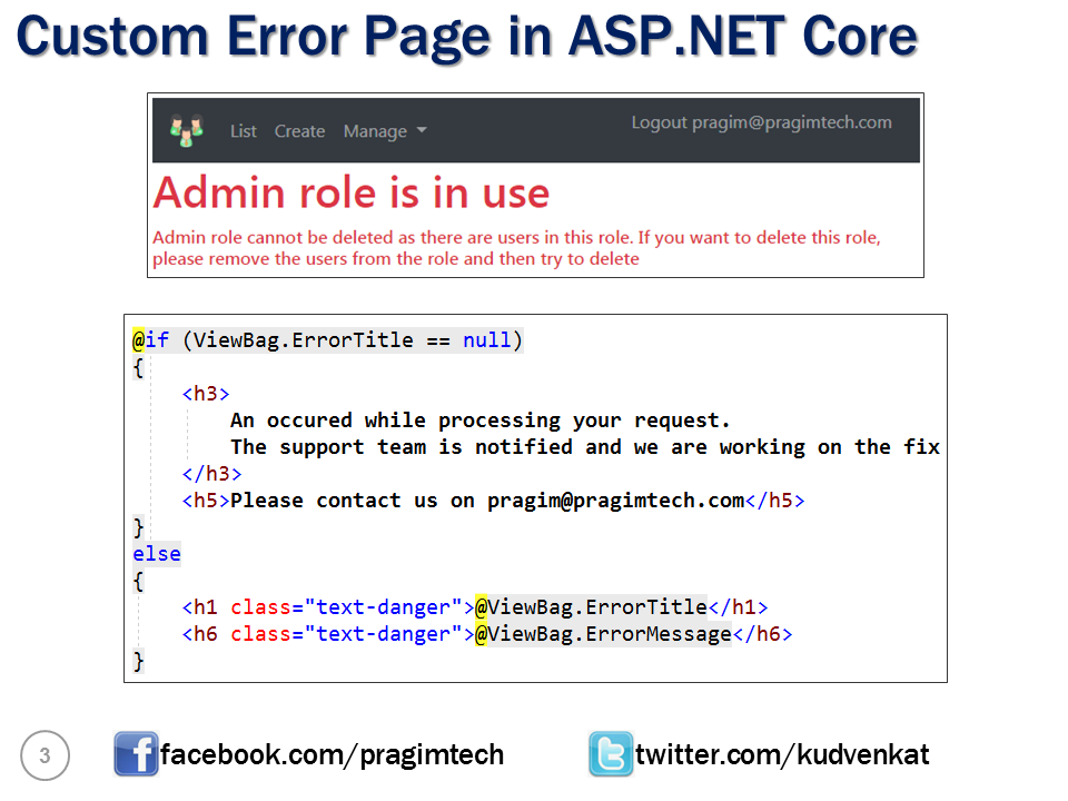 Sql server, .net and c# video tutorial: Custom error page in asp.net ...