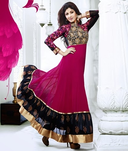Signature5: Indian Embroidered Frocks Designs 2014/15 | Shilpa Shetty ...