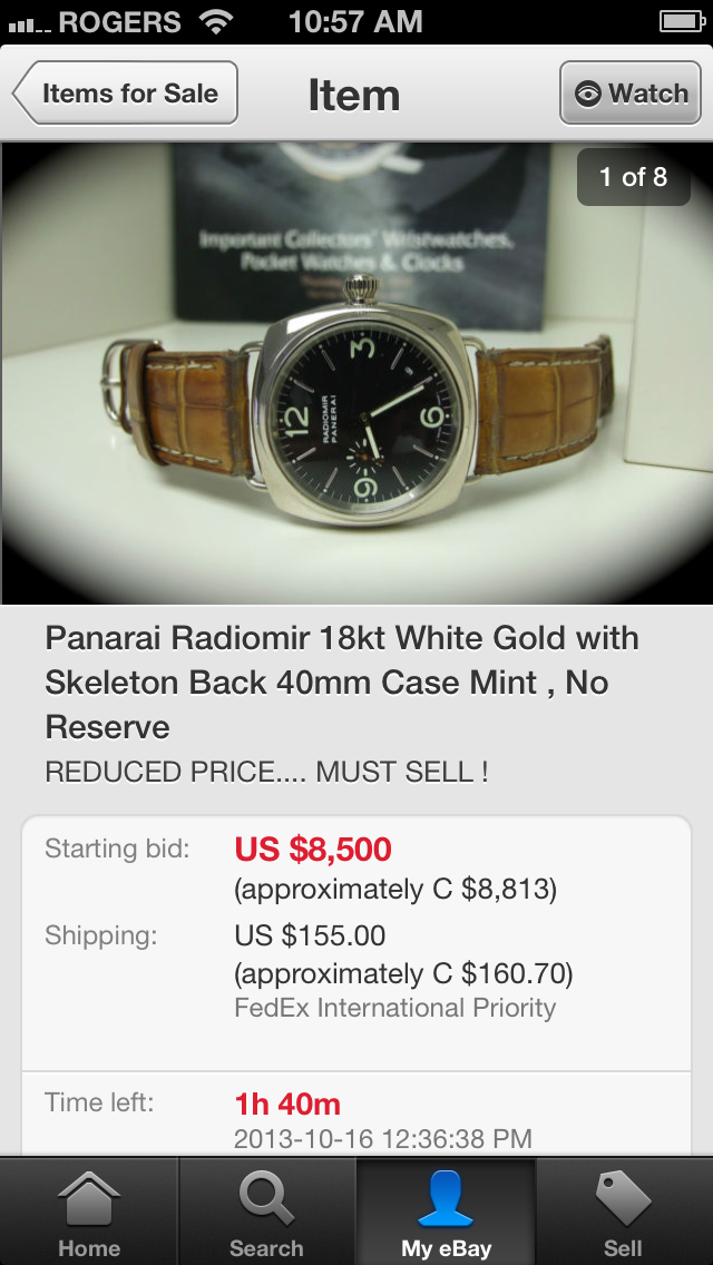Maurice Ltd. Watch Swap Cafe: Toronto Vintage Watch Auction Panerai ...