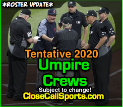 Close Call Sports & Umpire Ejection Fantasy League: 2020 MLB